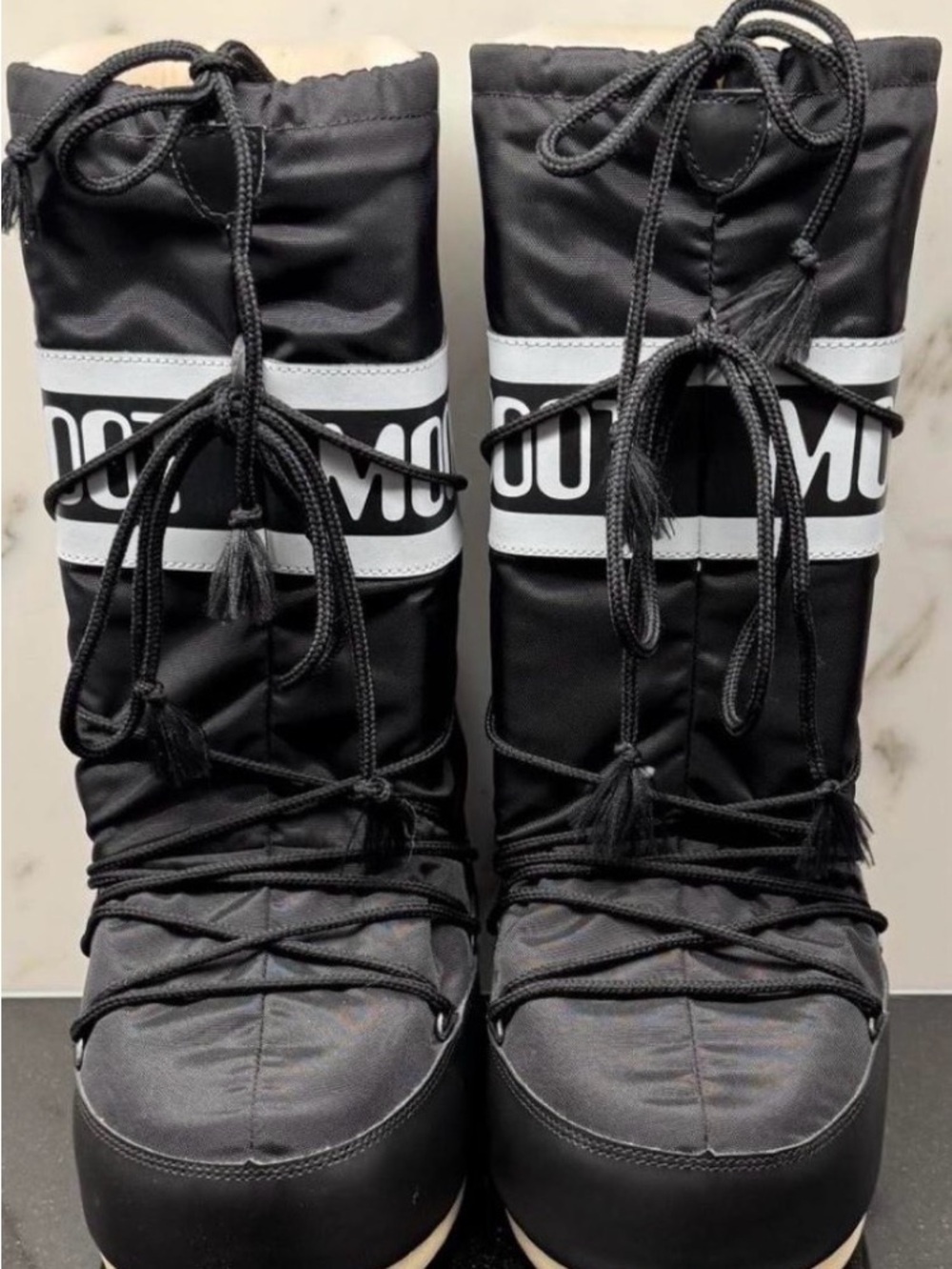 Like New Moon Boot Icon Nylon Tall Snow Boots Black – EU 39/41 (US 7/8.5)